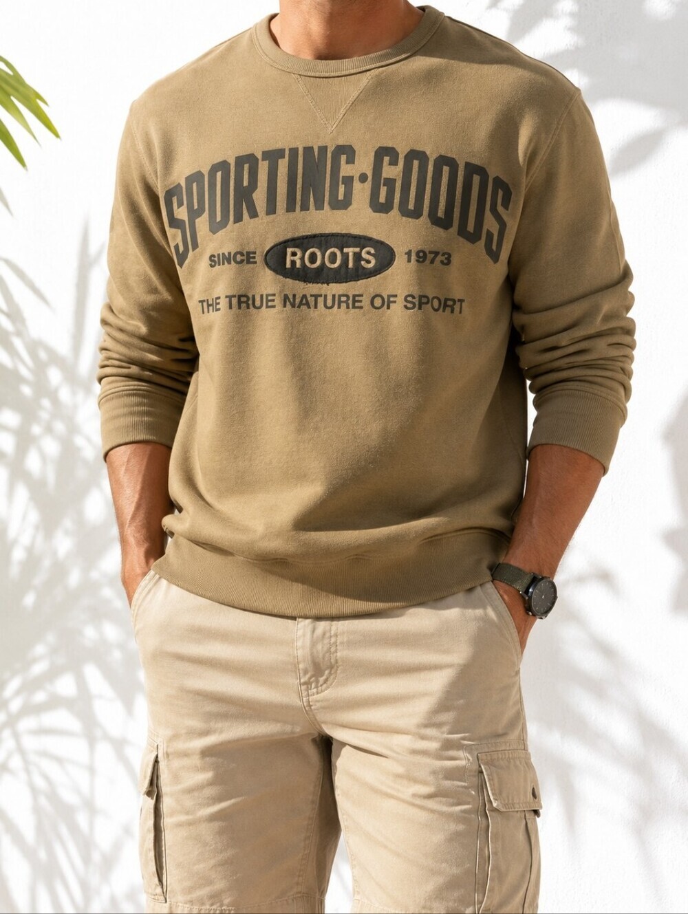 ROOTS Sporting Goods Organic Cotton Fleece Sweatshirt Men's XL Crewneck